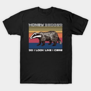 Honey badger do i look like i care, Funny Badger animals T-Shirt